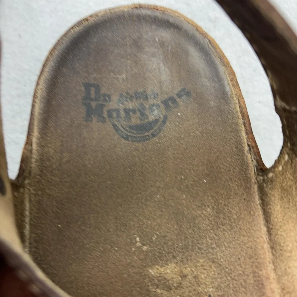 Vintage Dr. Martens Sandals Shoes Mens Size 11 Brown Leather Fisherman 10015